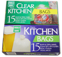 clear kitchen bags